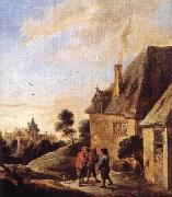 TENIERS, David the Younger Village Scene  ar oil painting